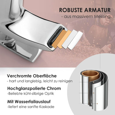Waschtischarmatur Wasserhahn Bad Waschbeckenarmatur Einhebelmischer Waschtischbatterie Badarmatur Ar