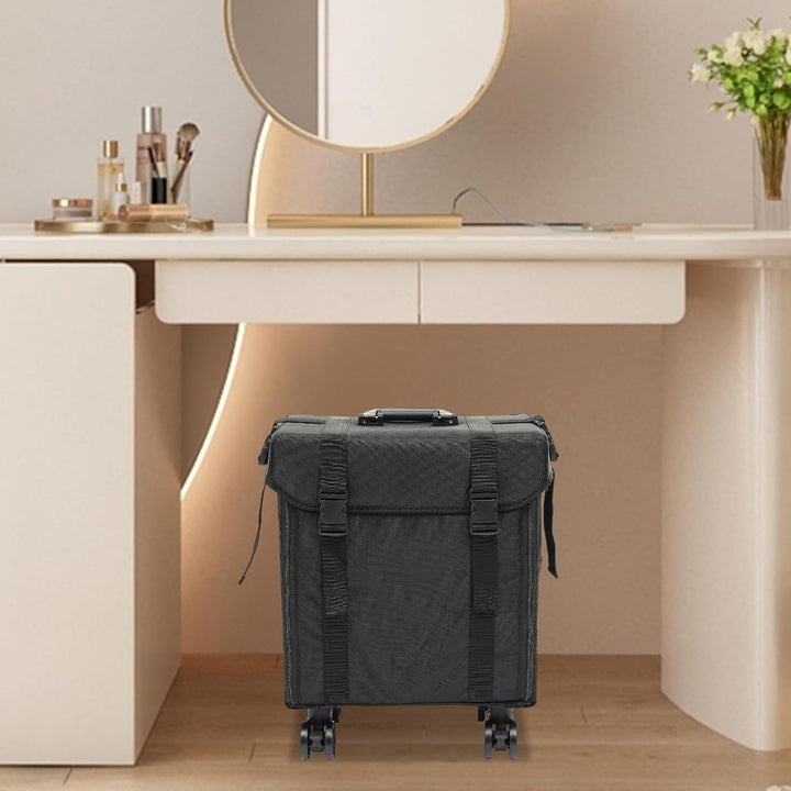 2 In 1 Kosmetik Trolley Multi-Function Friseurkoffer Professionelle Schwarz Kosmetikkoffer Beauty To