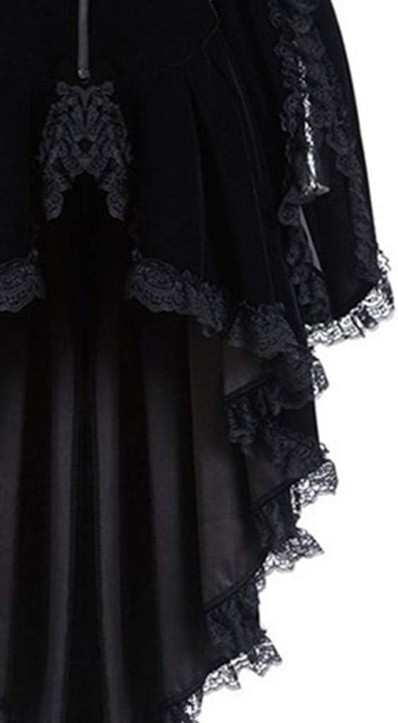 Damen Steampunk Jacke Gothic Frack Mantel Punk Gehrock Mittelalter Viktorianischen Spitze Mäntel Vin