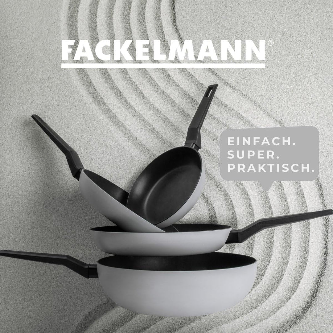 Fackelmann Wokpfanne Balance 30 cm, Antihaft-Wok aus 90% recyceltem Aluminium mit ergonomischem Kuns
