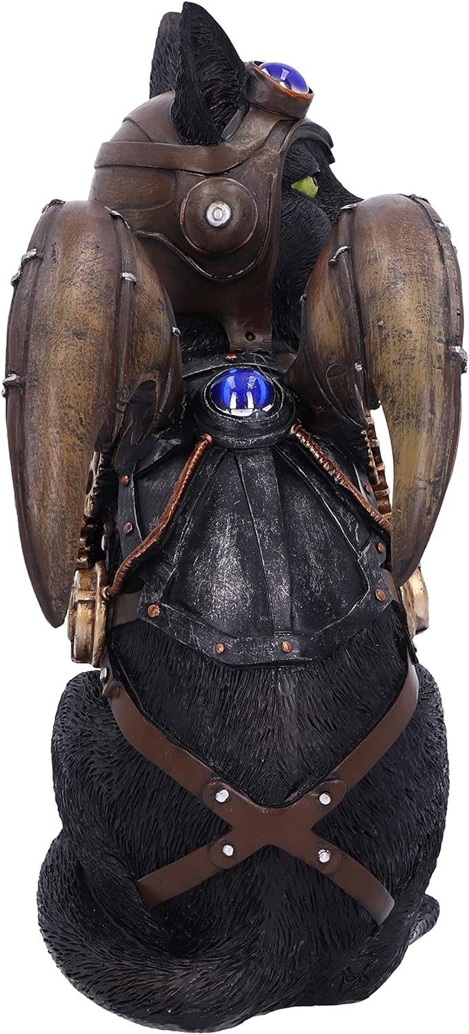 Nemesis Now Feline Flight 22,7 cm Steampunk Schwarze Katze Pilotenfigur