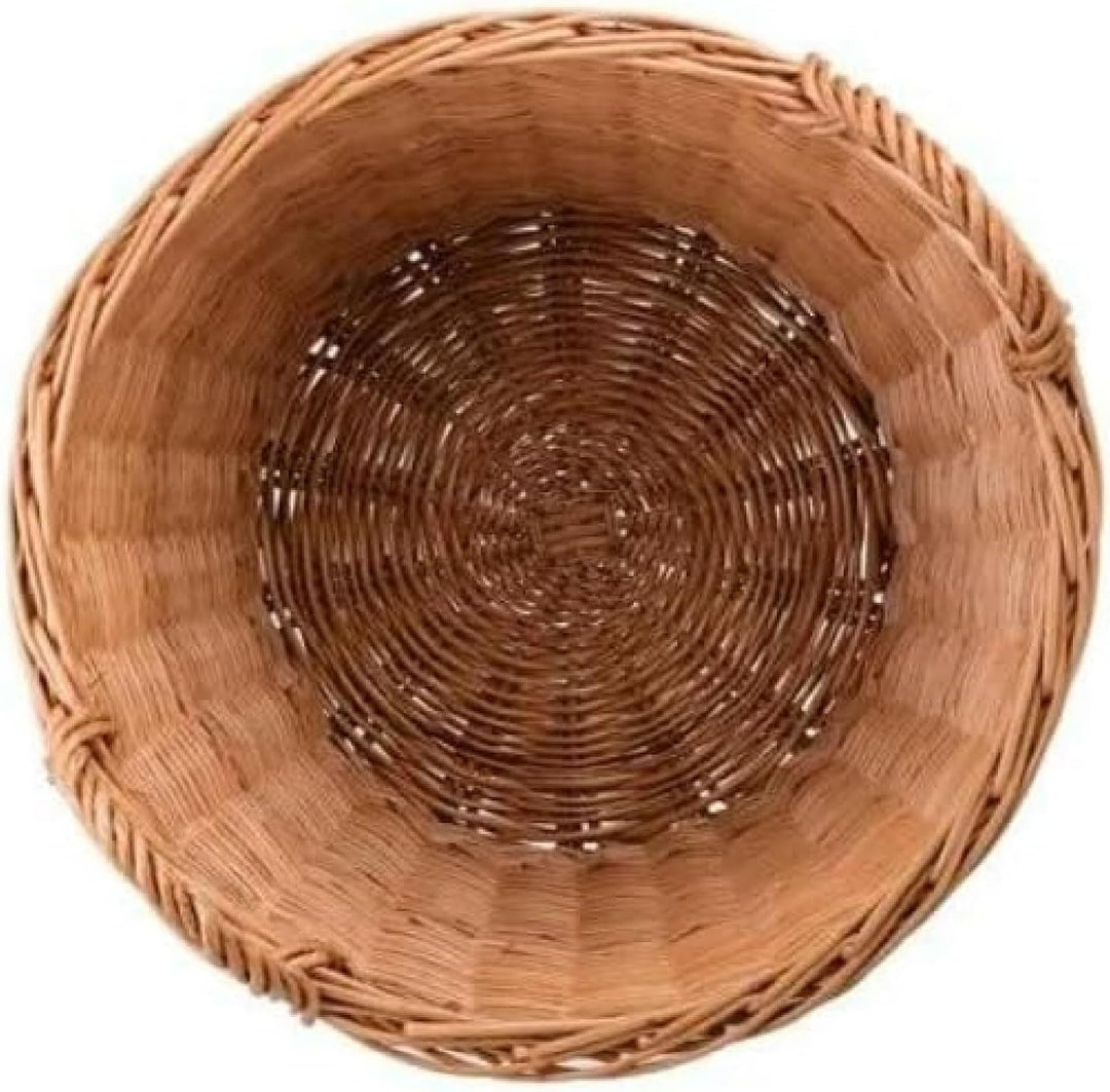 Weidenkorb Ø 40cm aus Hell-Weide, Kaminholzkorb Kartoffelkorb Obstkorb Füllkorb in 3-GRÖssE Kiepe Br