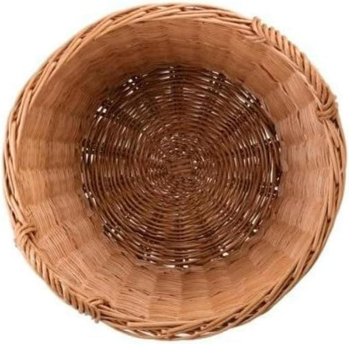 Weidenkorb Ø 40cm aus Hell-Weide, Kaminholzkorb Kartoffelkorb Obstkorb Füllkorb in 3-GRÖssE Kiepe Br