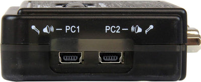 StarTech.com 2 Port USB KVM Switch Kit mit Audio und Kabeln - 2-fach USB VGA Desktop Umschalter inkl