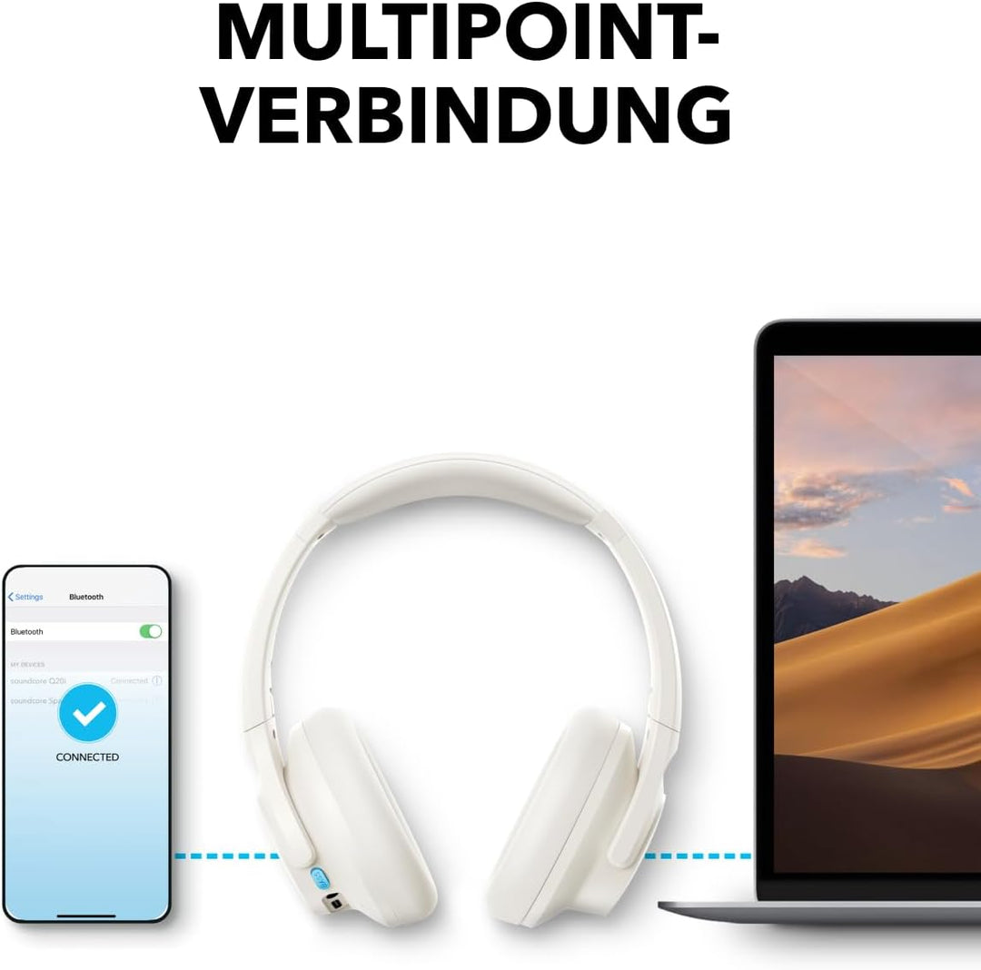 soundcore Q11i Wireless Over-Ear Bluetooth-Kopfhörer von Anker, tiefer Bass, 60h Spielzeit, Hi-Res A