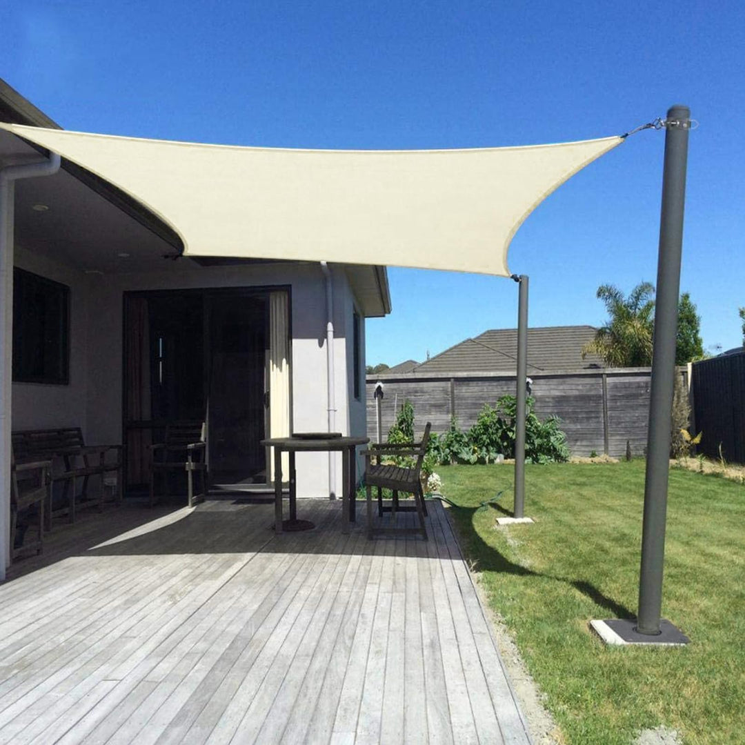 Dripex Sonnensegel wasserdicht Sonnenschutz Set 3X3 m inkl Befestigungsseile Rechteckig Polyester Im