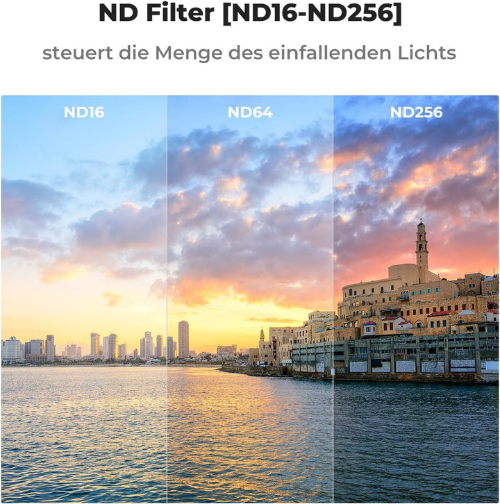 K&F Concept OSMO Pocket 3 Filtersets,4er Pack Magnetischer CPL,ND16,ND64,ND256 Filter kompatibel mit