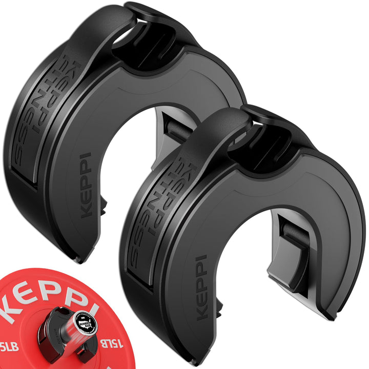 Keppi Fitness Langhantel-Clips, C-Form Langhantelklemmen für Gewichtheberstange, schnelles Verriegel