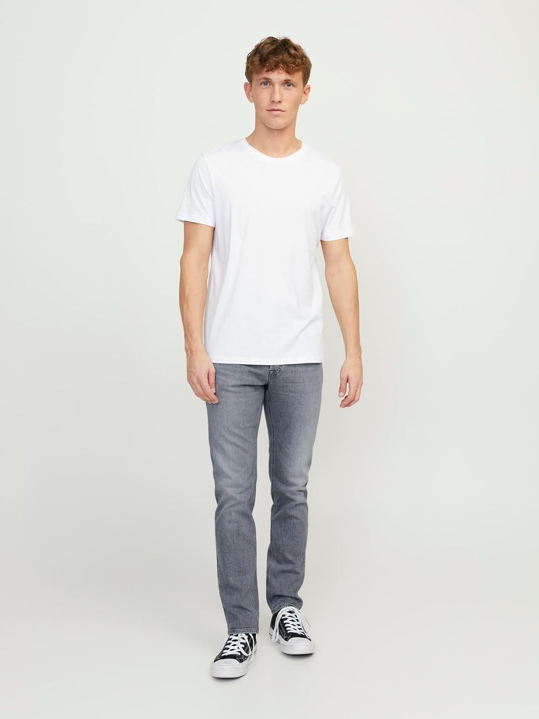 JACK & JONES Herren Jeans JJIMIKE JJORIGINAL AM 422 - Relaxed Fit - Grau - Grey 30W / 34L Grey Denim