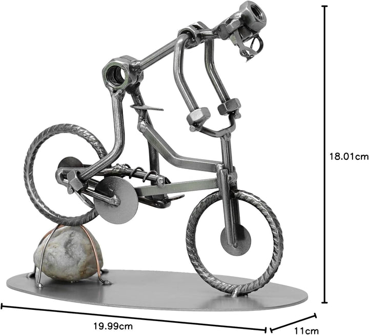 metalman24 Schraubenmännchen Fahrrad Mountainbike Stein MTB handgefertigte ausgefallene Geschenkidee