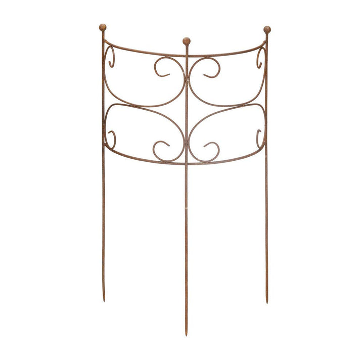 ecosoul Rankgitter Rankhilfe Staudenhalter Strauchhalter halbrund Rankgerüst Metall Eisen Rost Deko