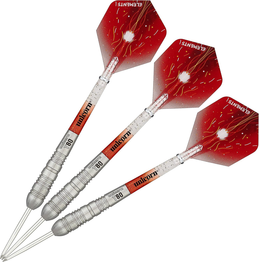 Unicorn Striker Dartpfeile Typ 4, 80% Wolfram, Stahlspitze 23 g rot, 23 g rot