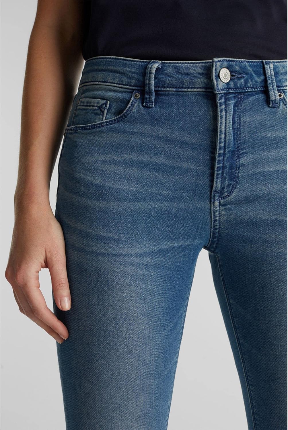 ESPRIT Damen Jeans 990ee1b312, Blue Rinse,