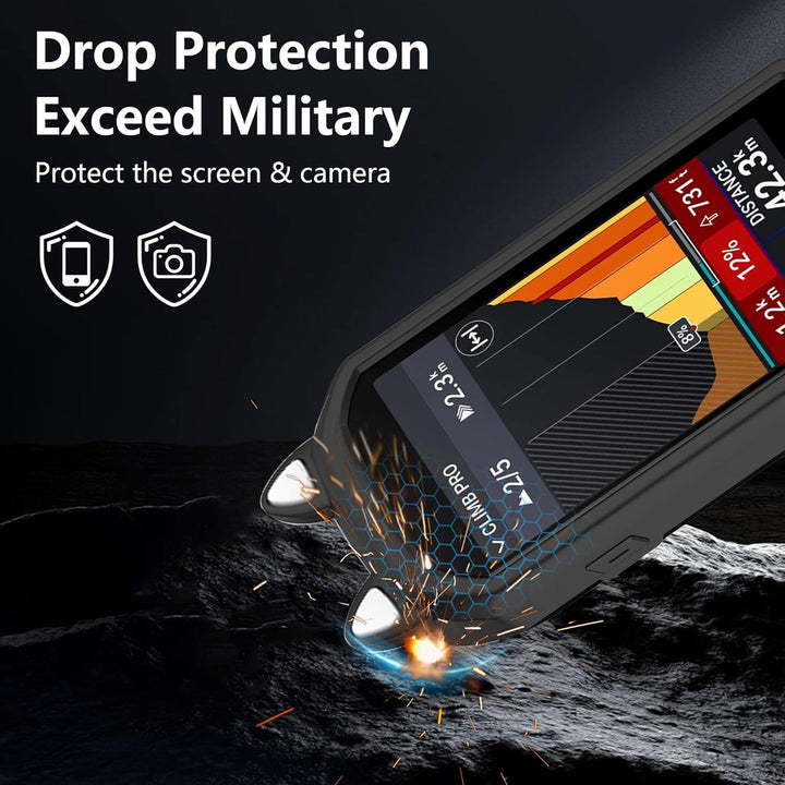 zZjoOoj Silicone Case Compatible with Garmin Edge 1050, 2 Pieces Screen Protector Protective Film fo