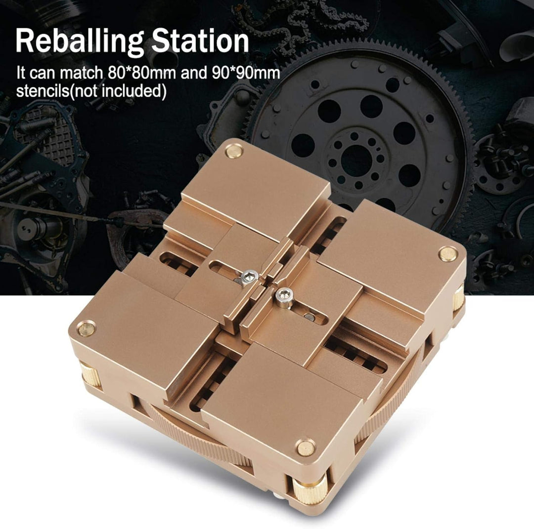 Oumefar HT-90X BGA Reballing Station, Stencil Reballing Kits Auto Magnet Stencil Solder Rework Kit L