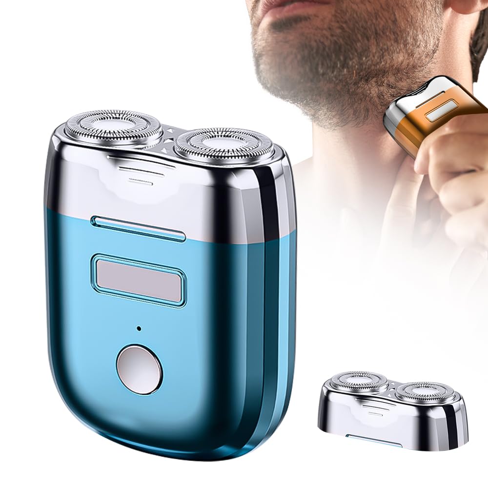 2025 Neu Rasierer Herren Elektrisch, Mini Portable Electric Shaver, IPX7 Wasserdicht Mini Trockenras