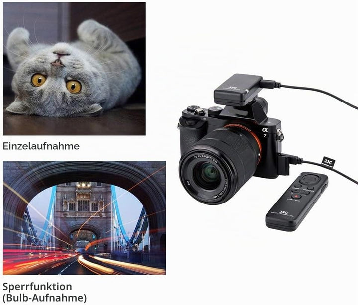 JJC Kabellose Fernbedienung für Sony Z-V1 A1 A7RIVA A7RIV A7RIIIA A7SIII A7III A7 A9 RX0 II RX100VII