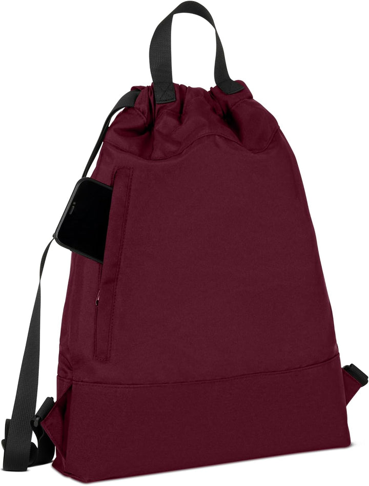 LARKSON Turnbeutel Damen &amp; Herren Rot - No 7 - Rucksack Damen für Sport und Festival - Beutel Rucksa