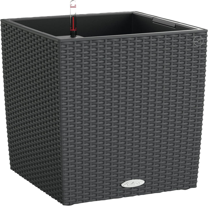 Lechuza "Cube Cottage 40" Pflanzgefäss mit ERD-Bewässerungs-System, Granit, 40 x 40 x 40 cm & Cube C