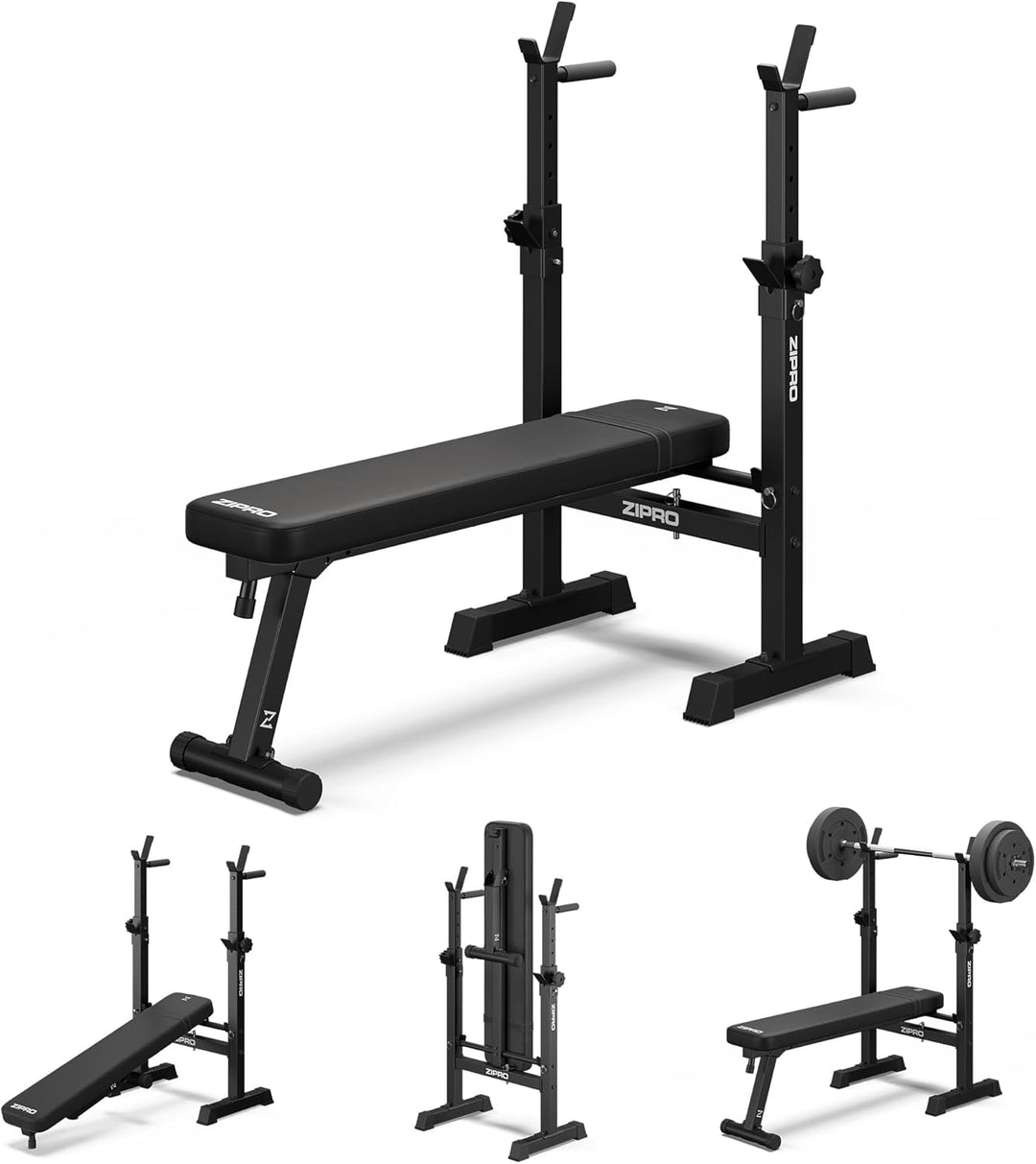 Zipro klappbare Trainingsbank, Bankdrücken, Fitnessbank, Multifunktion Sit up bank, Fitnessgeräte, F