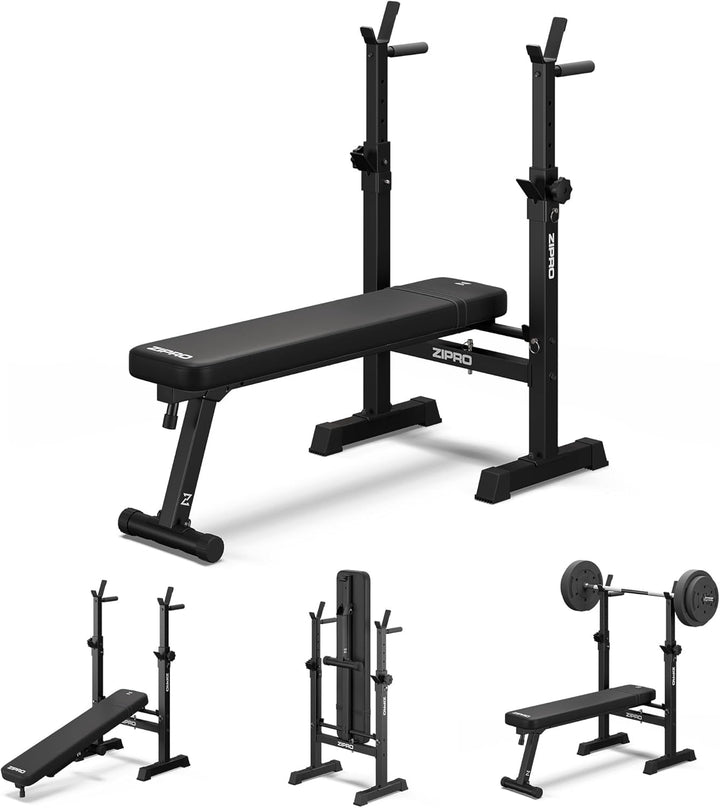 Zipro klappbare Trainingsbank, Bankdrücken, Fitnessbank, Multifunktion Sit up bank, Fitnessgeräte, F