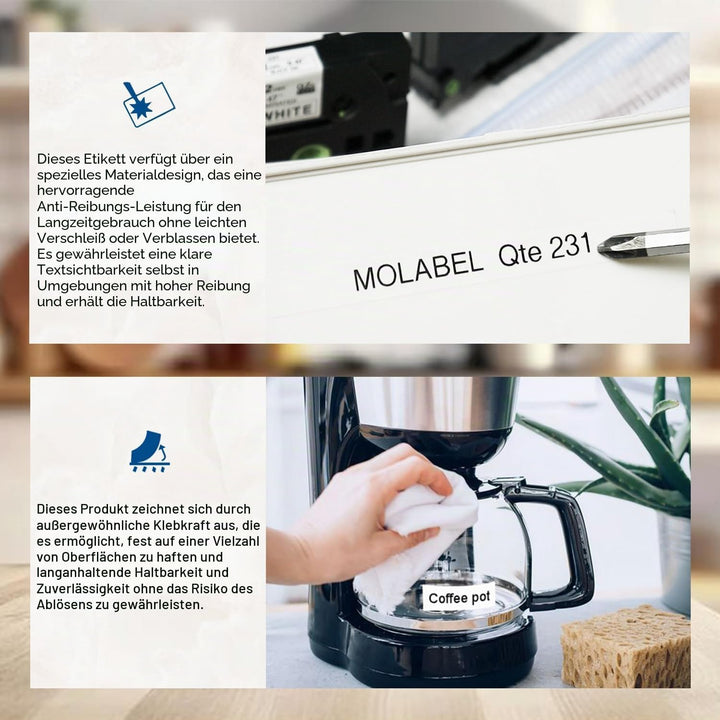 20er-Pack kompatible TZe-231 Schriftbänder für Brother TZe-231 / TZ-231, 12 mm (0,47 Zoll) laminiert