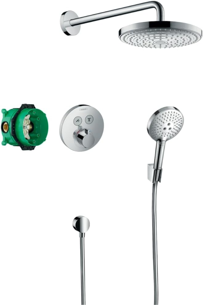 hansgrohe Duschset Raindance Select S Unterputz (7 in 1), Duschsystem mit Kopfbrause, Duschkopf, Dus