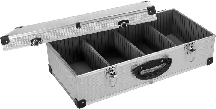 anndora CD Koffer für 80 Standard CD Cases - 56,5 x 29 x 18,5 cm - Silber 80 CD's silber, 80 CD's si