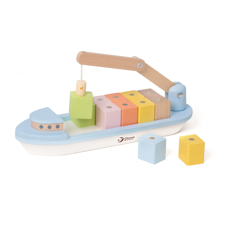 Classic World Magnetspiel Schiff ab 2 Jahre | Montessori Spielzeug 2 Jahre | Holzspielzeug für unter