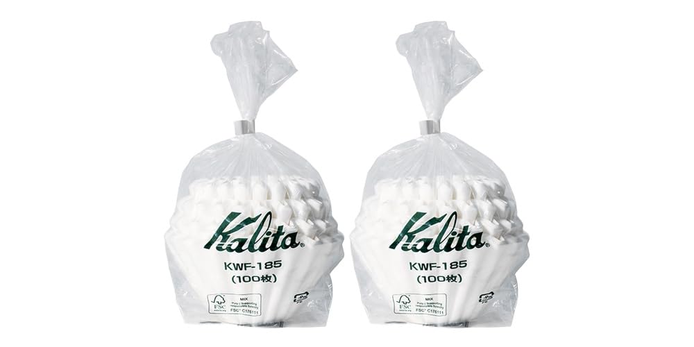 Kalita Twin Pack 22212 Wave-Filter, 185, 200er-Packung Total, Weiss (Japan Import), 1