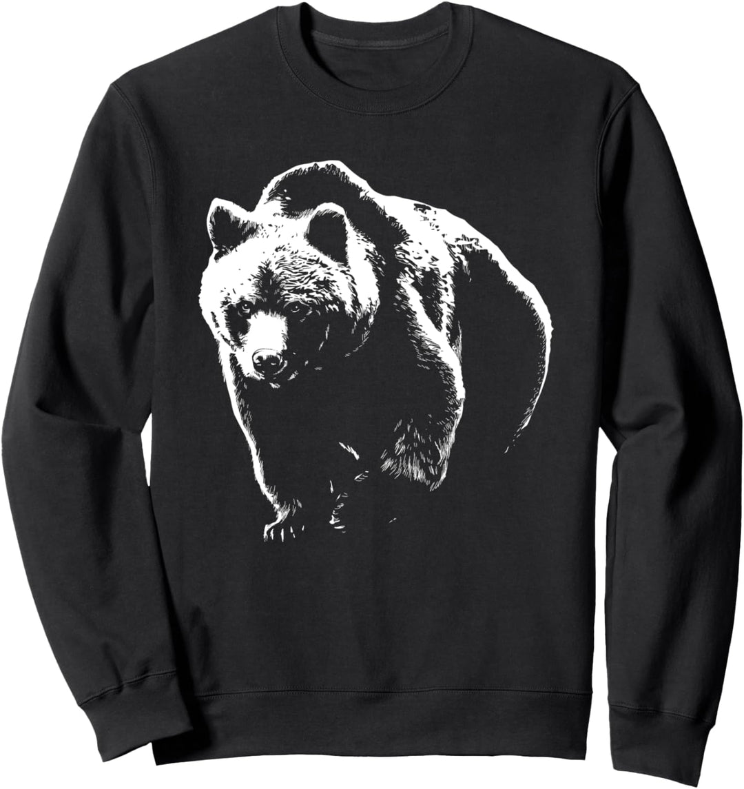 Bär Grizzlybär Braunbär Raubtier Tierwelt Design Geschenk Sweatshirt
