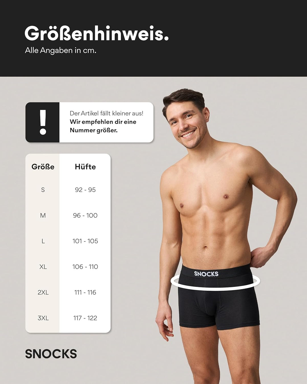 Snocks Boxershorts Herren Bio Baumwolle (6er Pack) Unterhosen Herren ohne einschneidenden Gummibund