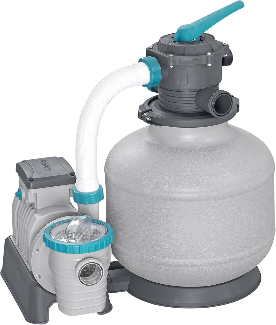 Bestway Sandfilterpumpe für oberirdischen Pool, 11.355 l – 62 cm x 48,5 cm x 67 cm – Grau/Grün