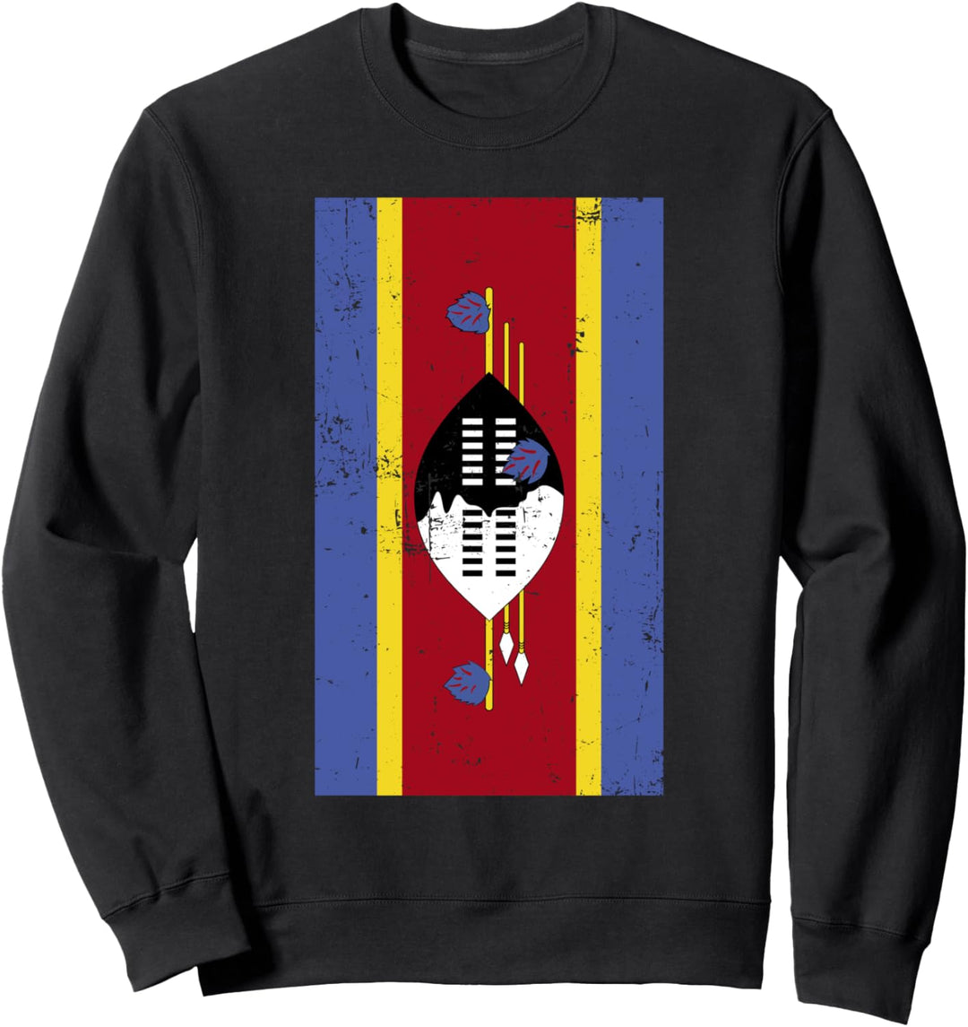 Swaziland Kingdom of Eswatini Africa Distressed Flag Sweatshirt