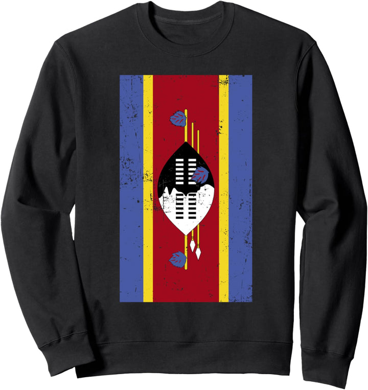Swaziland Kingdom of Eswatini Africa Distressed Flag Sweatshirt
