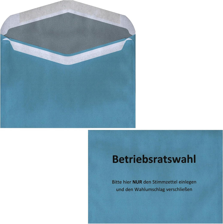 Betriebsratswahl – Innere Wahlumschläge C6 (162×114mm), Recyclingpapier 75g/m², nassklebend, ideal f