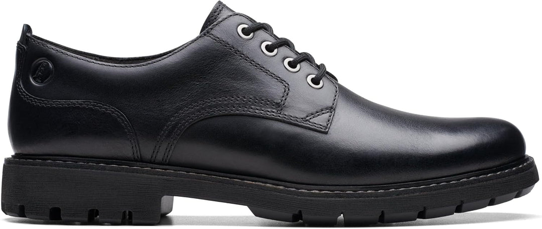 Clarks Herren Batcombe Tie Oxford 45 EU Black Leather, 45 EU Black Leather