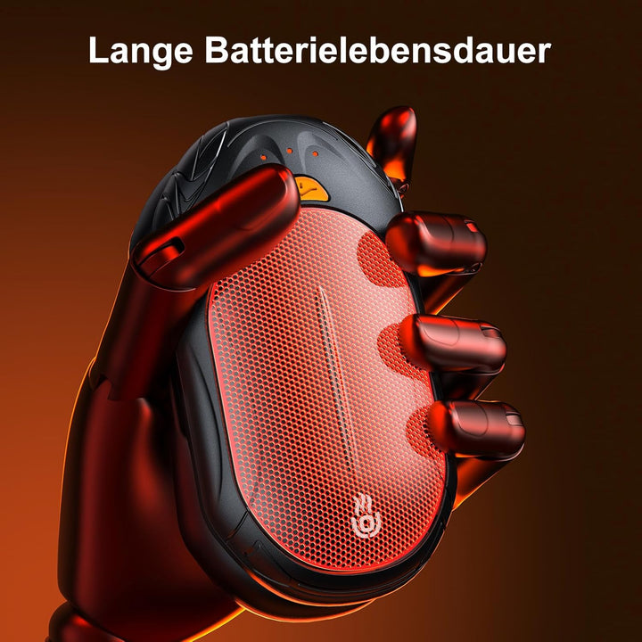 Handwärmer Wiederaufladbar Split 2 Pack,OUTJUT Handwärmer Elektrisch 6000mAh Tragbare Taschenwärmer