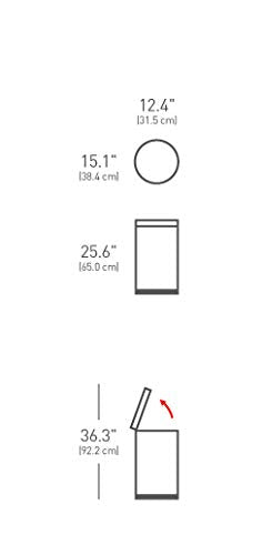 simplehuman CW1810 30 Liter, runder Treteimer, Mülleimer Küche, gebürsteter Stahl, 10 Jahre Garantie
