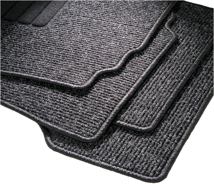 CarFashion BasicRips DL4 | Auto Fussmatte in schwarz meliert | Automatte | schwarzer Trittschutz | S