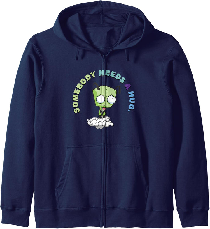 Invader Zim GIR Somebody Needs A Hug Sad Portrait Kapuzenjacke