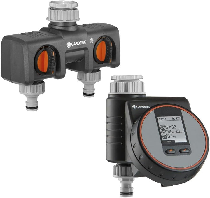 Gardena watering control flex + twin tap connector