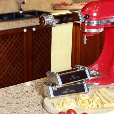 Nudelaufsatz für KitchenAid Standmixer mit Reinigungsbürste, inklusive Nudelblattwalze Spaghettischn