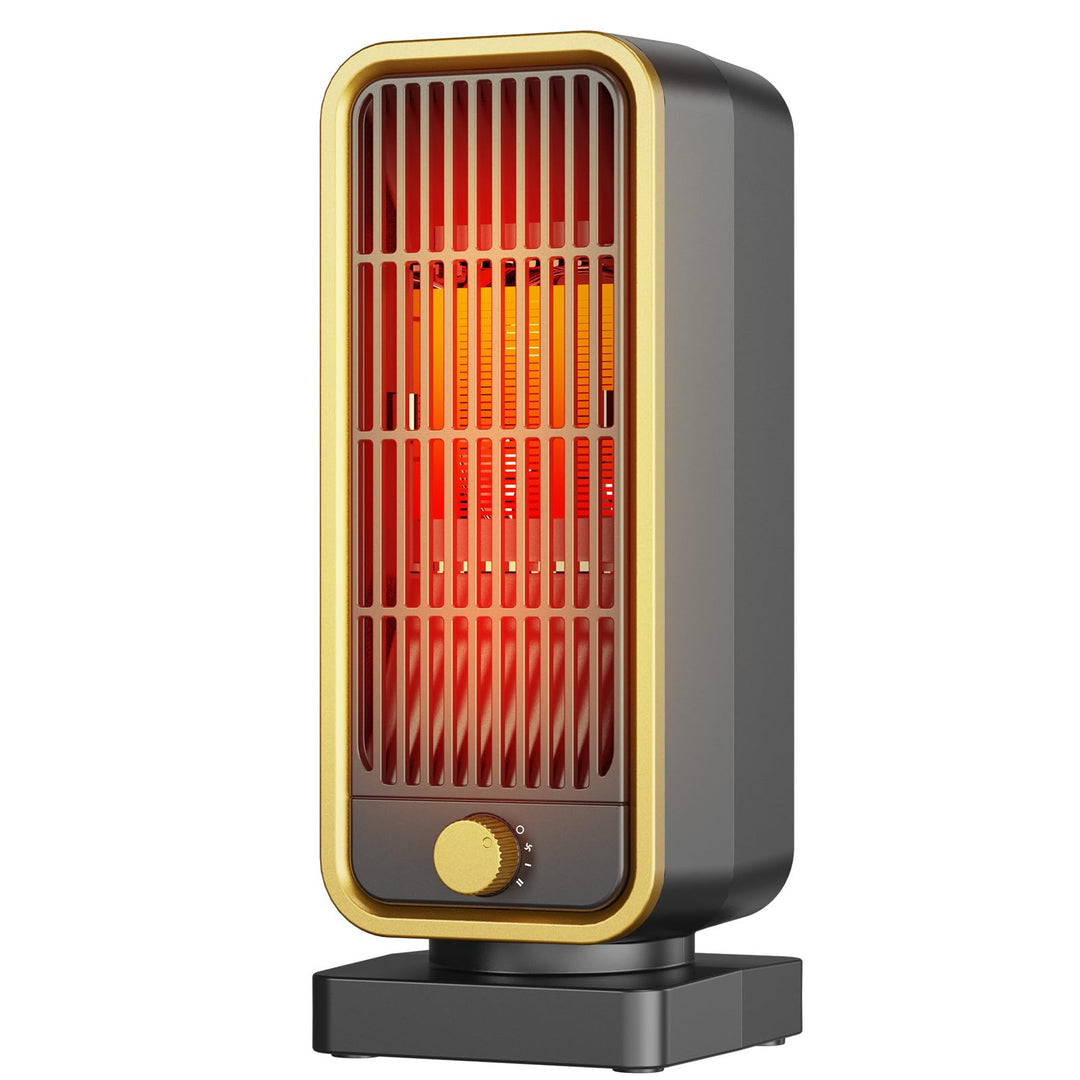 Energiesparender Heizlüfter Klein Leiser - 900W PTC Keramik Schnell Heizung Elektroheizung, 3 Gänge
