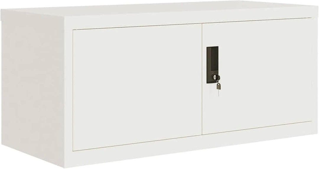 IKAYAA Aktenschrank Abschliessbar Büroschrank Weiss Metallschrank Stahlschrank Werkzeugschrank Metal