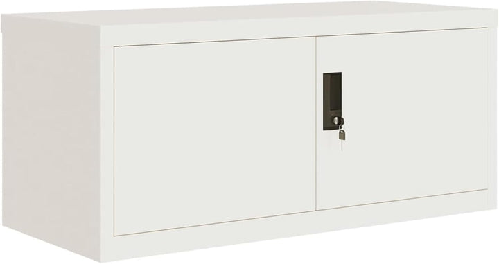 IKAYAA Aktenschrank Abschliessbar Büroschrank Weiss Metallschrank Stahlschrank Werkzeugschrank Metal