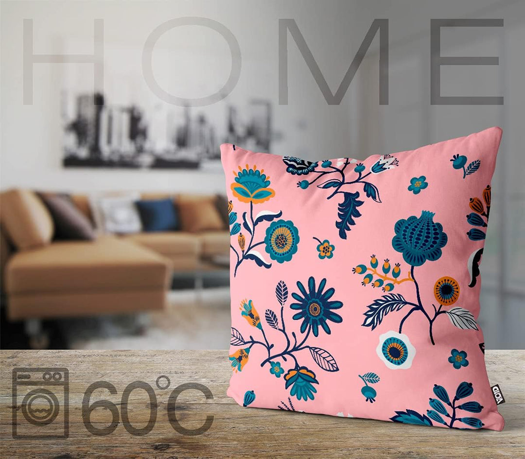 VOID Florales feines Muster Blau Kissenbezug Kissenhülle Sofakissen Kissen Deko Outdoor-Kissen Dekok
