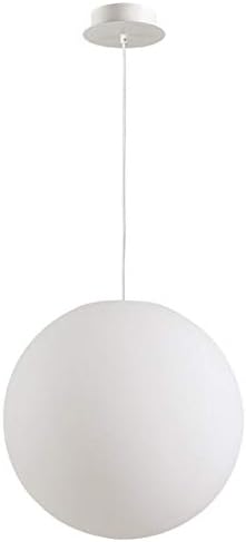 s.luce Globe Hänge-Kugellampe für Innen & Aussen IP54 Aussenhängeleuchte Rund & Weiss, Grösse:Ø 50cm