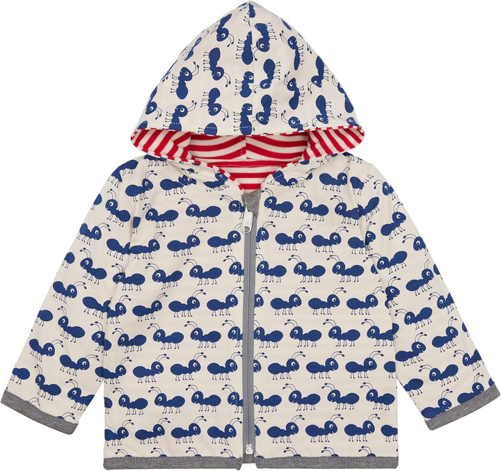 loud + proud Unisex Baby Ringel, GOTS Zertifiziert Wendejacke 50-56 Tomato, 50-56 Tomato