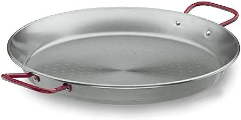 Lacor Steel Pro 63656 Paella-Pfanne, Stahl, 55 cm, Metall, Schwarz